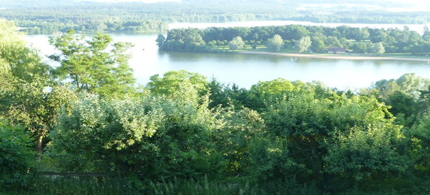 Blick vom Balkon